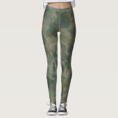 Leggings Marbre turquoise et vert (Devant)