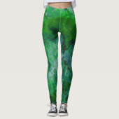Leggings Marbre vert (Devant)