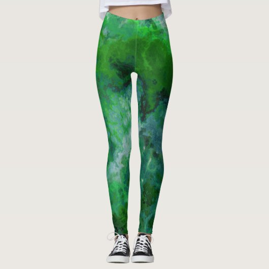 Leggings Marbre vert (Devant)