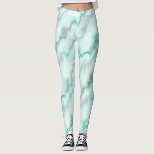 Leggings Marbre vert (Devant)