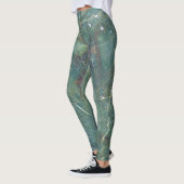 Leggings Marbre vert de Malachite Texture détaillée (Gauche)