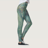 Leggings Marbre vert de Malachite Texture détaillée (Droite)