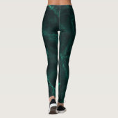 Leggings Marbre vert foncé, texture transparente. (Dos)