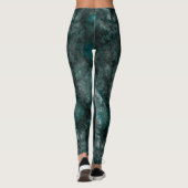 Leggings Marbre vert turquoise Abstrait (Dos)