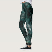 Leggings Marbre vert turquoise Abstrait (Gauche)