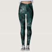 Leggings Marbre vert turquoise Abstrait (Devant)