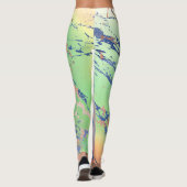 Leggings Marbre vif | Aquarelle couleur gras pastel (Dos)