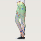 Leggings Marbre vif | Aquarelle couleur gras pastel (Gauche)