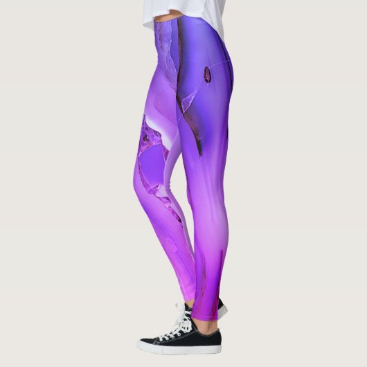 Leggings Marbre violet exotique (Gauche)