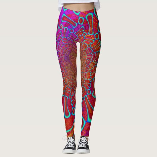 Leggings Marche' Sur Sun Shine Psychedelic 3D (Devant)