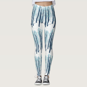 Leggings Marcher À Travers La Forêt De Neige