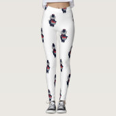 Leggings Marching Band Snare Drum Navy Blue Red (Devant)