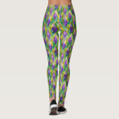 Leggings Mardi Gras Arlequin en verre tendu Imprimer (Dos)