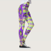 Leggings Mardi Gras Arlequin Motif et Fleur de Lis (Droite)