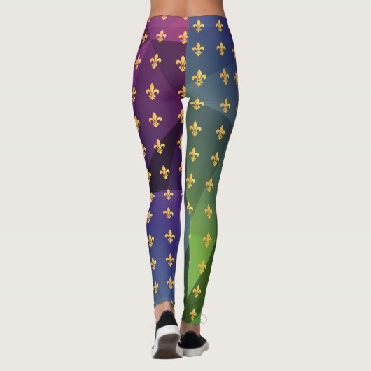 Leggings Mardi Gras Carnaval Fleur de Lis Diamond Arlequin (Dos)