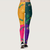 Leggings Mardi Gras Carnaval Fleur de Lis Diamond Arlequin (Dos)