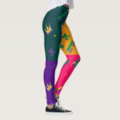 Leggings Mardi Gras Carnaval Fleur de Lis Diamond Arlequin (Droite)
