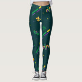 Leggings Mardi Gras Carnaval Fleur de Lis Diamond Arlequin (Devant)
