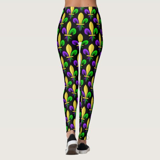 Leggings Mardi gras Carnival Fleur De Lis (Dos)