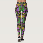 Leggings Mardi Gras Couleurs Damask Dragon, Papillon, Serpe (Dos)