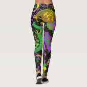Leggings Mardi Gras de couleurs complexes Dragon Damas (Dos)
