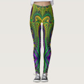 Leggings Mardi Gras Femmes Légendes Pantalons vert pourpre (Devant)