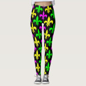 Leggings Mardi Gras Fleur De Lis (Devant)