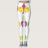 Leggings Mardi Gras Fleur de Lis (Devant)