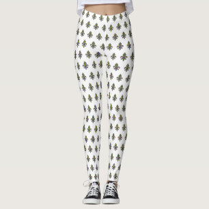 Leggings Mardi Gras Fleur-de-lis Motif