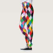 Leggings MARDI GRAS HARLEQUIN MOTIF coloré Rhombi (Gauche)
