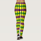Leggings Mardi Gras Harlequin Motif Diamant (Dos)