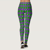 Leggings Mardi Gras Leggings, Diamond Harlequin Jester (Dos)