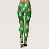 Leggings Mardi Gras Leggings, Mardi Gras Fleur de Lis (Dos)