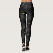 Leggings Mardi Gras Leggings, Mardi Gras Fleur de Lis (Dos)