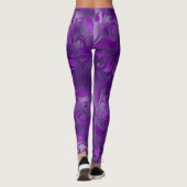 Leggings Mardi Gras Leggings, Mardi Gras Floral Violet (Dos)