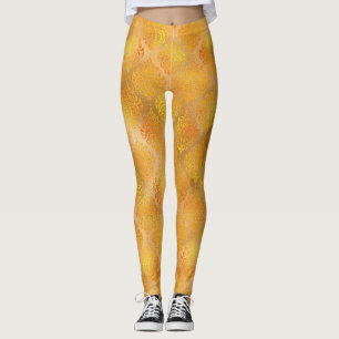 Leggings Mardi Gras Leggings, Modèle Damas d'or