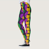 Leggings Mardi Gras Lip Color Baiser Motif Carnival Party (Gauche)