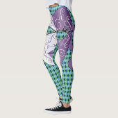 Leggings Mardi Gras Masque diamant plaid Thunder_Cove (Gauche)
