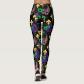 Leggings Mardi Gras Motif de carnaval coloré (Dos)
