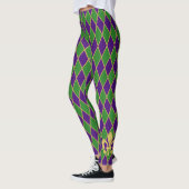 Leggings Mardi Gras | Motif Harlequin Diamond (Gauche)