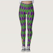 Leggings Mardi Gras | Motif Harlequin Diamond (Devant)
