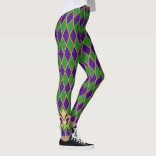 Leggings Mardi Gras   Motif Harlequin Diamond