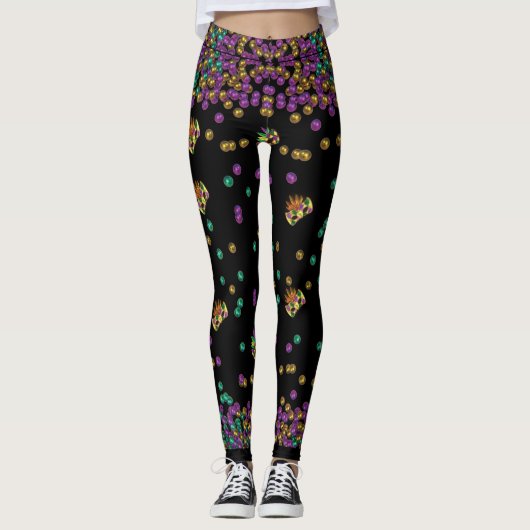 Leggings Mardi Gras Motif moderne (Devant)