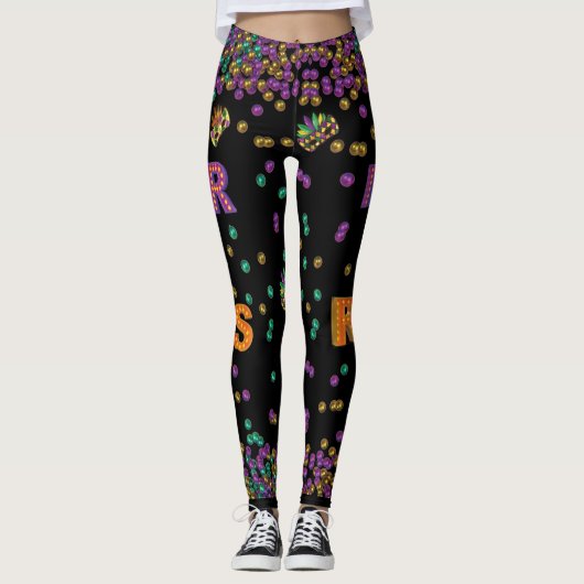 Leggings Mardi Gras Motif moderne (Devant)