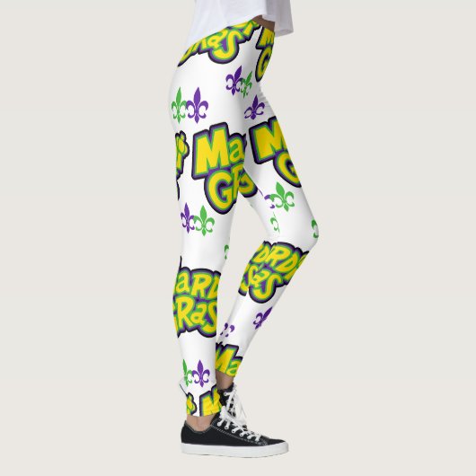 Leggings Mardi Gras Mots (Droite)