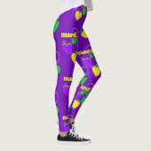 Leggings Mardi Gras New Orleans Purple Green Jaune mignonne (Droite)