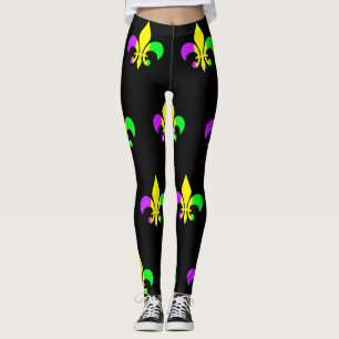 Leggings Mardi Gras Nouvelle-Orléans Fleur de Lis