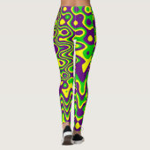 Leggings [Mardi Gras OpArt] Jaune violet vert (Dos)