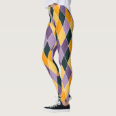 Leggings Mardi Gras Purple Gold Haute Qualité Femmes (Gauche)