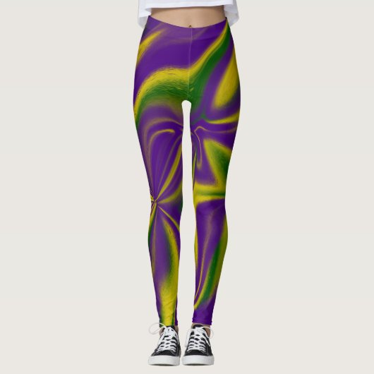 Leggings Mardi Gras Swirls (Devant)